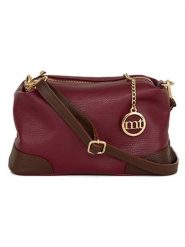 Mia Tomazzi Skórzana torebka "Condino" w kolorze bordowym - 25 x 15 x 10 cm rozmiar: onesize. Czerwone torby na ramię Mia Tomazzi, bez wzorów, z materiału, na ramię, bez dodatków. Za 217.99 zł.