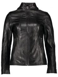 Bugatti Skórzana kurtka w kolorze czarnym rozmiar: 46. Czarne kurtki Bugatti, bez wzorów, ze skóry, bez kaptura. Za 761.99 zł.