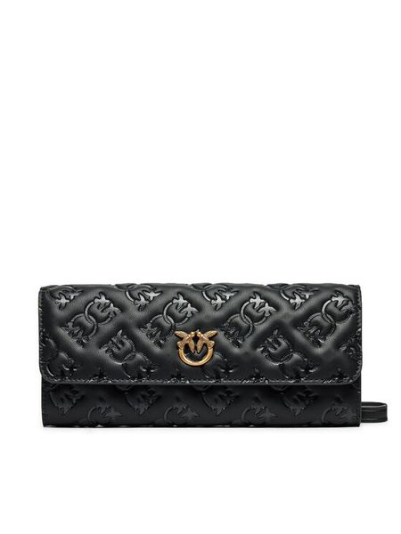 Pinko Torebka Love Tiny Brids Wallet C AI 24-25 PCPL 103765 A1YB Czarny. Czarne listonoszki Pinko, bez wzorów, ze skóry, bez dodatków. Za 529.99 zł.