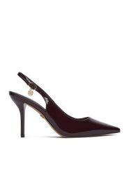 Nine West Szpilki CEO-CD25-316-1 Bordowy. Czerwone szpilki Nine West, bez wzorów, ze skóry, bez obcasa, na szpilce, bez zapięcia. Za 229.99 zł.