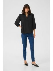 Kaffe Bluzka w kolorze czarnym rozmiar: 42. Czarne bluzki Kaffe, bez wzorów, z bawełny, bez kołnierzyka, bez ramiączek. Za 78.84 zł.
