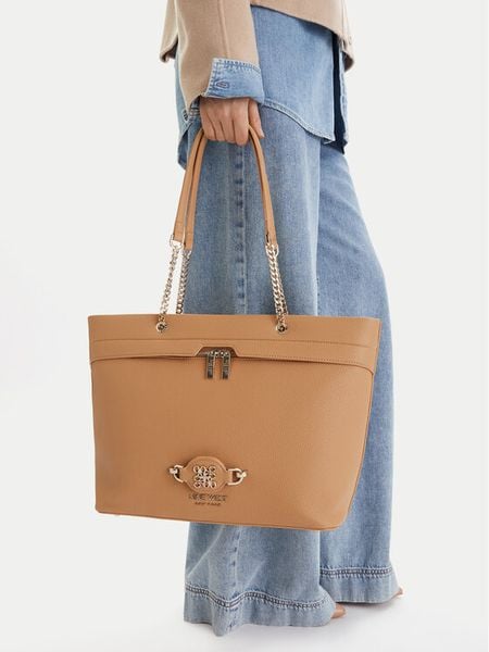 Nine West Torebka EO-Luvia-LDA8442 Beżowy. Brązowe shopper Nine West, bez wzorów, z materiału, bez dodatków. Za 155.99 zł.