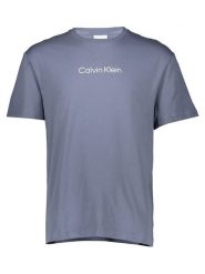 Calvin Klein Koszulka w kolorze niebieskim rozmiar: S. Niebieskie bluzki Calvin Klein, s, bez wzorów, z bawełny, bez kołnierzyka, bez ramiączek. Za 104.99 zł.