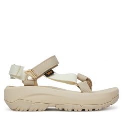 Sandały Teva. Czarne sandały Teva, bez wzorów, sportowe, bez obcasa, bez zapięcia. Za 299.99 zł.