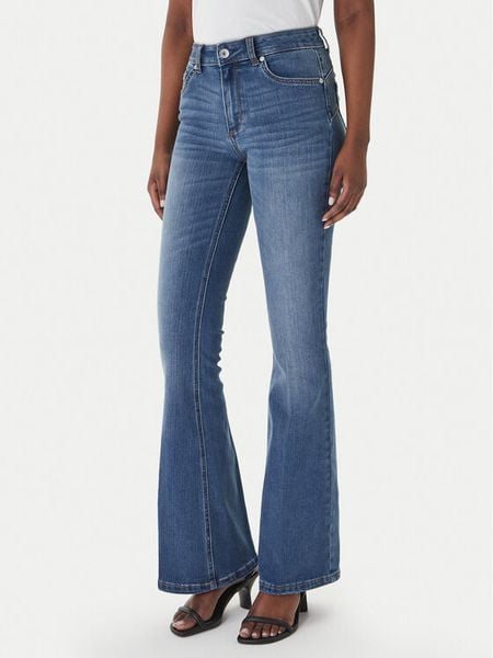 Liu Jo Jeansy UA6015 D0318 Granatowy Flare Fit. Niebieskie jeansy Liu Jo, bez wzorów. Za 347.99 zł.