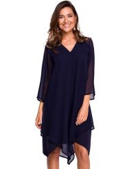 Stylove Sukienka w kolorze granatowym rozmiar: XXL. Niebieskie sukienki Stylove, xxl, bez wzorów, bez kołnierzyka, bez ramiączek, mini. Za 209.45 zł.