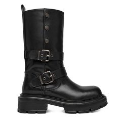 Kozaki G-Star Raw. Czarne kozaki G-Star Raw, bez obcasa, na płaskiej podeszwie, bez zapięcia. Za 599.99 zł.
