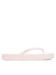 Crocs Japonki Miami Square Flatform Flip 214161 Różowy jasny. Czerwone klapki Crocs, bez wzorów, z tworzywa sztucznego, bez obcasa. Za 179.99 zł.