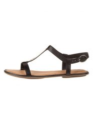 Clarks Skórzane sandały "Jemsa Style" w kolorze czarnym rozmiar: 39. Czarne sandały Clarks, bez wzorów, klasyczne, z otwartym noskiem, bez obcasa, bez zapięcia. Za 173.60 zł.