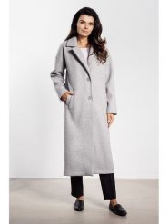 Awama Płaszcz w kolorze szarym rozmiar: XL. Szare płaszcze Awama, xl, bez wzorów, z tkaniny, bez kaptura. Za 239.99 zł.