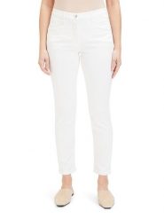 Betty Barclay Spodnie - Slim fit - w kolorze białym rozmiar: 44. Białe spodnie materiałowe Betty Barclay, bez wzorów, z materiału. Za 75.16 zł.