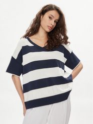Liu Jo Bluzka TA4115 MS36L Biały Loose Fit. Białe bluzki Liu Jo, l, bez wzorów, z wiskozy, bez kołnierzyka, bez ramiączek. Za 399.99 zł.