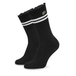 Skarpety długie Lacoste. Czarne skarpety Lacoste, bez wzorów. Za 159.99 zł.