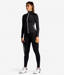 Koszulka/bluza z długim rękawem damska. Czarne bluzy NORDICDOTS, l, bez wzorów, z bawełny, bez kaptura. Za 365.00 zł.