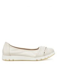 Caprice Baleriny 9-22118-44 Écru. Białe baleriny Caprice, bez wzorów, ze skóry, bez obcasa. Za 264.99 zł.