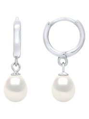 Pearl Addict Srebrne kolczyki-kreole z perłami rozmiar: onesize. Białe kolczyki Pearl Addict, z cyrkonią, srebrne. Za 184.89 zł.