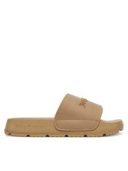 Juicy Couture Klapki PJC2 Beżowy. Brązowe klapki Juicy Couture, bez wzorów, z syntetyku, bez obcasa. Za 99.99 zł.