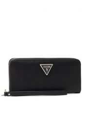 Guess Duży Portfel Damski Laurel Slg Large Zip Around SWZG85 00460 Czarny. Czarne portfele Guess, z aplikacjami, ze skóry. Za 279.99 zł.