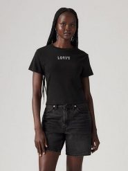 Levi's Koszulka w kolorze czarnym rozmiar: M. Czarne bluzki Levi's®, m, bez wzorów, z bawełny, bez kołnierzyka, bez ramiączek. Za 71.07 zł.