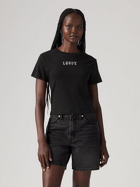 Levi's Koszulka w kolorze czarnym rozmiar: S. Czarne bluzki Levi's®, s, bez wzorów, z bawełny, bez kołnierzyka, bez ramiączek. Za 47.95 zł.