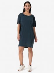 Super.natural Sukienka "Laguna" w kolorze granatowym rozmiar: M. Niebieskie sukienki super.natural, m, bez wzorów, z wełny, bez kołnierzyka, bez ramiączek, mini. Za 217.99 zł.