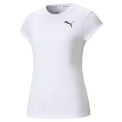 T-shirt z krótkim rękawem damski Puma ACTIVE. Białe t-shirty Puma, l, bez wzorów, bez kołnierzyka, bez ramiączek. Za 162.00 zł.