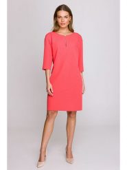 Stylove Sukienka w kolorze czerwonym rozmiar: L. Czerwone sukienki Stylove, na co dzień, l, bez wzorów, bez kołnierzyka, bez ramiączek, midi, proste. Za 233.45 zł.