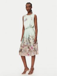 Rinascimento Sukienka koktajlowa CFC0128212003 Zielony Regular Fit. Zielone sukienki Rinascimento, l, bez wzorów, z syntetyku, wizytowe, bez kołnierzyka, bez ramiączek. Za 909.99 zł.