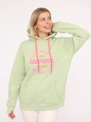 Zwillingsherz Bluza "Sarah" w kolorze jasnozielonym rozmiar: S/M. Zielone bluzy Zwillingsherz, m, bez wzorów, z bawełny, z kapturem. Za 222.45 zł.