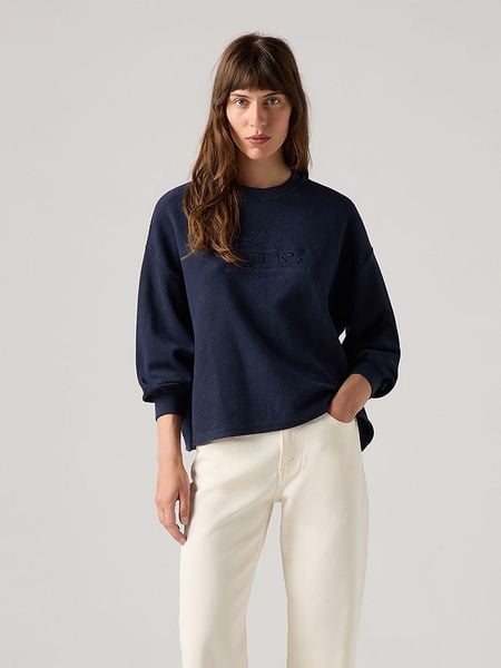 Levi's Bluza w kolorze granatowym rozmiar: S. Niebieskie bluzy Levi's®, s, bez wzorów, z bawełny, bez kaptura. Za 99.95 zł.