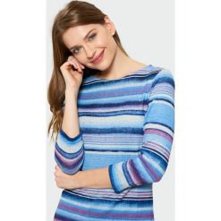 Prosty sweter w paski. Swetry Greenpoint, bez wzorów, z elastanu, bez ramiączek. Za 39.99 zł.