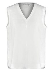 Gerry Weber Lniana bluzka w kolorze białym rozmiar: 42. Białe bluzki Gerry Weber, bez wzorów, ze lnu, bez kołnierzyka, bez ramiączek. Za 118.84 zł.
