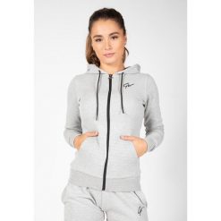 Pixley Bluza z kapturem zapinana na suwak - Szary. Szare bluzy GORILLA WEAR, xs, bez wzorów, z kapturem. Za 243.50 zł.