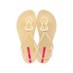 Sandały plażowe damskie Ipanema Trendy Fem. Żółte sandały Ipanema, bez wzorów, z materiału, bez obcasa, bez zapięcia. Za 167.00 zł.