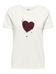 JDY Koszulka w kolorze białym rozmiar: L. Białe bluzki JDY, l, bez wzorów, z bawełny, bez kołnierzyka, bez ramiączek. Za 48.39 zł.