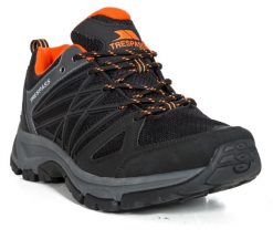 Trespass Fisk - buty trekkingowe niskie czarne-pomarańczowe, rozmiar 41. Brązowe trekkingi Trespass, z gumy. Za 230.10 zł.