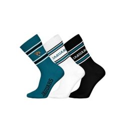 Skarpetki Jacksonville Jaguars (x3). Niebieskie skarpety FANATICS, bez wzorów. Za 88.50 zł.