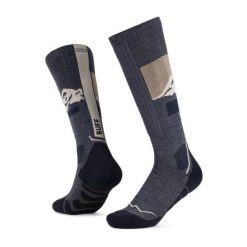 Skarpetki sportowe dla dorosłych Merino Heavyweight Over The Calf Socks. Niebieskie skarpety Buff, bez wzorów, z elastanu. Za 159.99 zł.