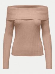 ONLY Sweter Katia 15311830 Beżowy Regular Fit. Brązowe swetry Only, xl, bez wzorów, z syntetyku, bez ramiączek. Za 59.99 zł.