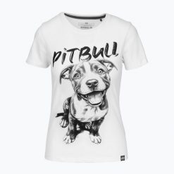 Koszulka damska Pitbull Puppy 2. Białe koszulki sportowe PITBULL, bez wzorów, bez ramiączek. Za 64.99 zł.