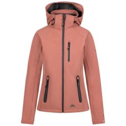 Trespass Bela Ii - Damski softshell Jkt Clay. Brązowe kurtki sportowe Trespass, bez wzorów, z softshellu, bez kaptura, trekkingowe. Za 354.99 zł.
