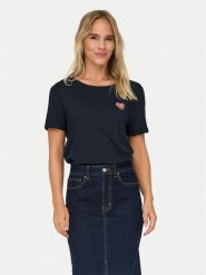 ONLY T-Shirt Kita 15244714 Granatowy Regular Fit. Niebieskie t-shirty Only, xl, bez wzorów, z bawełny, bez kołnierzyka, bez ramiączek. Za 59.99 zł.