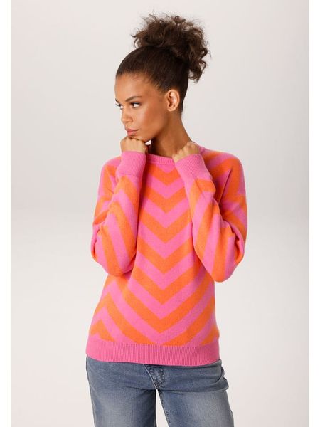 Aniston Sweter w kolorze różowo-pomarańczowym rozmiar: 36. Różowe swetry Aniston, bez wzorów, bez ramiączek. Za 77.95 zł.