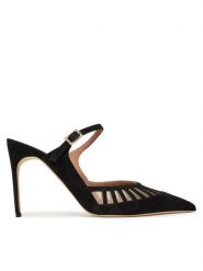 MALONE SOULIERS Klapki Bardot 90-2 Czarny. Czarne klapki MALONE SOULIERS, bez wzorów, ze skóry, bez obcasa. Za 1,839.00 zł.