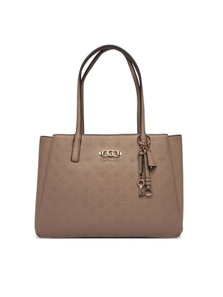 Guess Torebka Anise HWPD99 16230 Beżowy. Brązowe shopper Guess, z aplikacjami, ze skóry, bez dodatków. Za 424.99 zł.