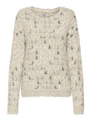 ONLY Sweter w kolorze kremowym rozmiar: XS. Brązowe swetry Only, xs, bez wzorów, ze splotem, bez ramiączek. Za 125.45 zł.