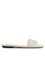 Calvin Klein Klapki Flat Slide Jacq HW0HW02388 Écru. Klapki Calvin Klein, bez wzorów, z materiału, bez obcasa. Za 269.99 zł.