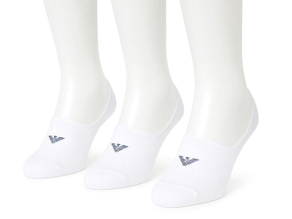 Skarpety mikrostopki Emporio Armani Calza 3-Pack. Białe skarpety Emporio Armani Connected, bez wzorów, z bawełny. Za 79.00 zł.