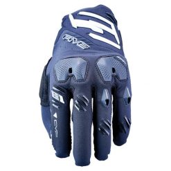 Rękawiczki E1 - CZARNO-BIAŁE (czarno-białe) - S/8. Białe rękawiczki FIVE GLOVES, bez wzorów, sportowe. Za 269.00 zł.
