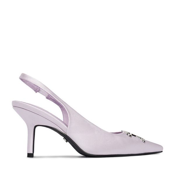 Szpilki Juicy Couture. Fioletowe szpilki Juicy Couture, bez wzorów, bez obcasa, na szpilce, bez zapięcia. Za 113.99 zł.